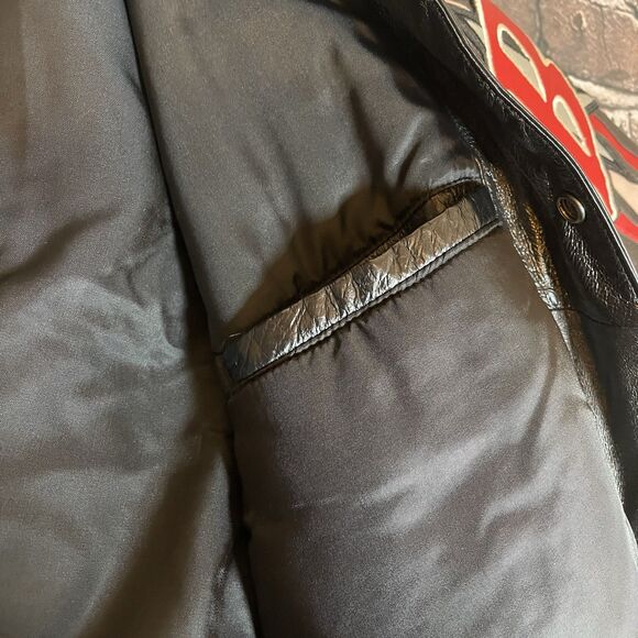 Vintage Betty Boop Motorcycle Club Leather American Toons Bomber Jacket Size XL - Picture 16 of 16